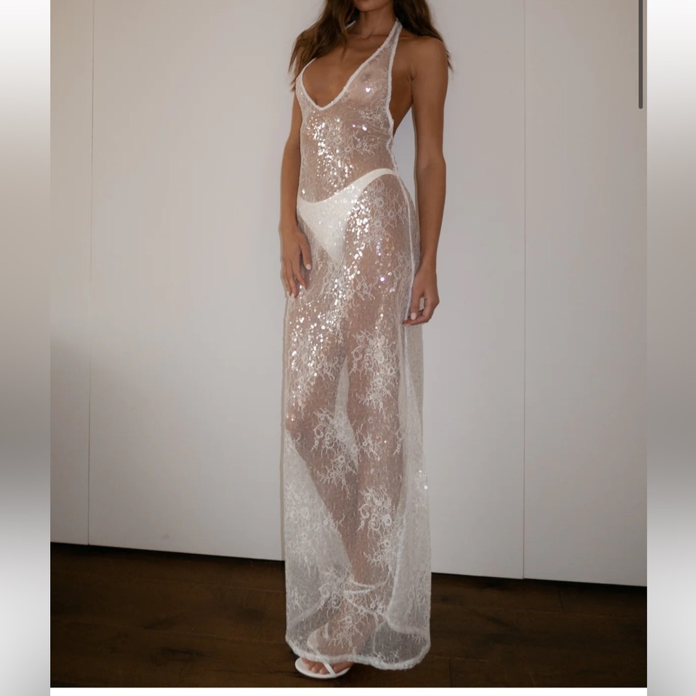 See through sequin ashlyn paige dress